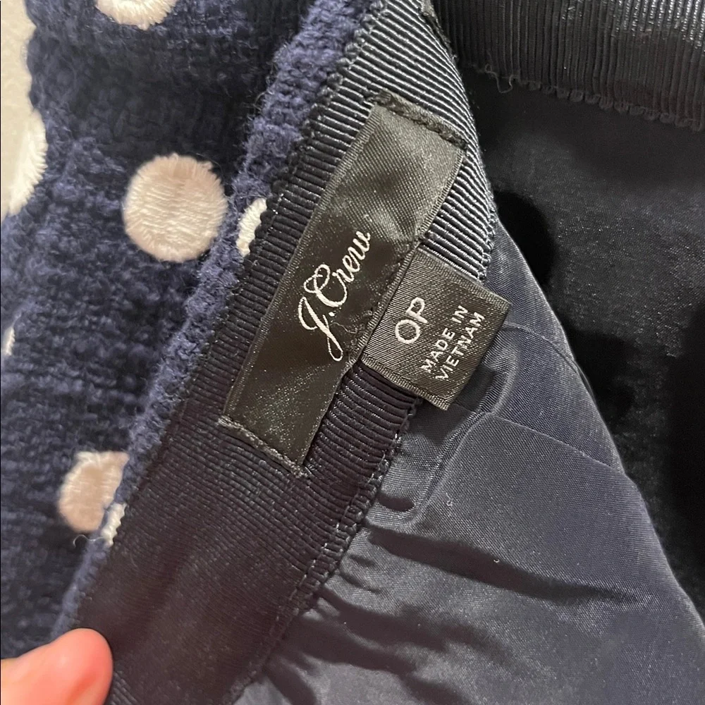 NWT Navy Polka Dot J CREW No2 Pencil Skirt